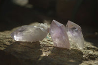 Natural Jacaranda Amethyst Single Crystals x 35 From Zambia