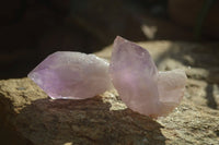 Natural Jacaranda Amethyst Single Crystals x 35 From Zambia