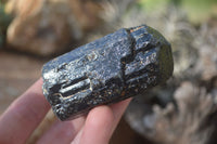 Natural Alluvial Schorl Black Tourmaline Crystals x 12 From Zimbabwe