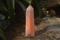 Polished Orange Twist Calcite Prism x 1 From Madagascar