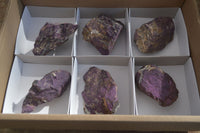 Natural Metallic Purpurite Cobbed Specimens x 6 From Erongo, Namibia