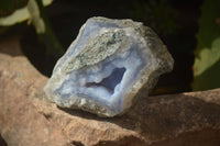 Natural Etched Blue Chalcedony Specimens x 12 From Nsanje, Malawi