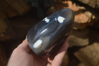 Polished Orca Agate Standing Free Forms x 3 From Madagascar