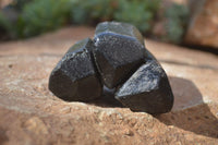 Natural Alluvial Schorl Black Tourmaline Crystals x 12 From Zimbabwe