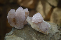 Natural Amethyst / Ametrine Spirit Quartz Clusters x 12 From South Africa