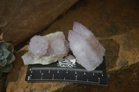 Natural Amethyst / Ametrine Spirit Quartz Clusters x 12 From South Africa