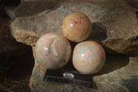 Polished Feldspar In Quartz Spheres x 6 From Zimbabwe