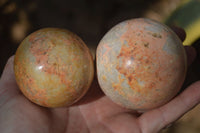 Polished Feldspar In Quartz Spheres x 6 From Zimbabwe