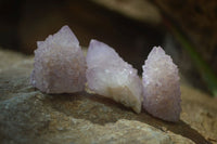 Natural Amethyst / Ametrine Spirit Quartz Single Crystals x 35 From South Africa