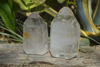 Polished Clear Quartz Points x 2 From Madagascar