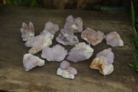 Natural Amethyst / Ametrine Spirit Quartz Clusters x 12 From South Africa