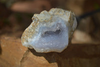 Natural Blue Lace Agate Geode Specimens x 12 From Nsanje, Malawi