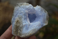 Natural Blue Lace Agate Geode Specimens x 12 From Nsanje, Malawi