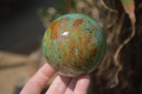 Polished Chrysoprase Spheres x 3 From Ambatondrazaka, Madagascar