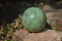 Polished Chrysoprase Spheres x 3 From Ambatondrazaka, Madagascar