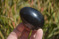 Polished Black Basalt Eggs x 6 From Antsirabe, Madagascar