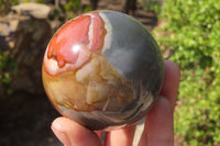 Polished Polychrome Jasper Spheres x 3 From Mahajanga, Madagascar