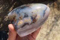 Polished Dendritic Agate Standing Free Forms x 2 From Madagascar