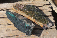 Natural Libethenite Crystals On Dolomite Matrix Specimens x 2 From Shituru, Congo