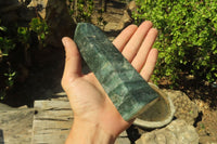 Polished Green Fuchsite Quartz Points x 3 From Madagascar