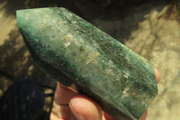 Polished Green Fuchsite Quartz Points x 3 From Madagascar