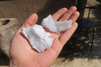 Natural Etched Blue Chalcedony Specimens x 35 From Nsanje, Malawi