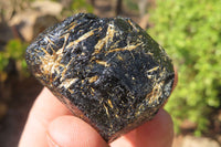 Natural Alluvial Schorl Black Tourmaline Crystals x 12 From Zimbabwe