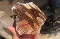 Polished On One Side Nguni Jasper Specimens x 2 From Prieska, South Africa