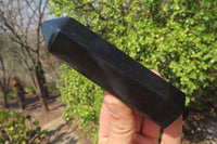 Polished Black Basalt Points x 6 From Antsirabe, Madagascar