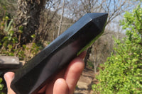 Polished Black Basalt Points x 6 From Antsirabe, Madagascar