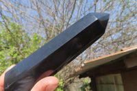 Polished Black Basalt Points x 6 From Antsirabe, Madagascar