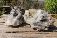 Natural Bladed Barite Specimens x 3 From Tenke Fungurume, Congo