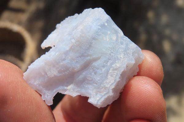 Natural Etched Blue Chalcedony Specimens x 70 From Nsanje, Malawi