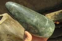 Polished Green Fuchsite Quartz Standing Free Forms x 2 From Madagascar