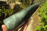 Polished Green Fuchsite Quartz Standing Free Forms x 2 From Madagascar