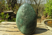 Polished Green Fuchsite Quartz Standing Free Forms x 2 From Madagascar