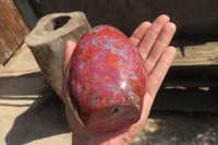 Polished Red Jasper Standing Free Form x 1 From Madagascar