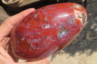 Polished Red Jasper Standing Free Form x 1 From Madagascar