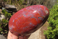 Polished Red Jasper Standing Free Form x 1 From Madagascar