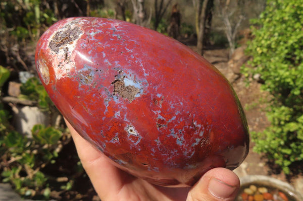 Polished Red Jasper Standing Free Form x 1 From Madagascar