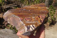 Polished On One Side Nguni Jasper Specimens x 2 From Prieska, South Africa