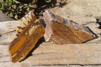 Polished On One Side Nguni Jasper Specimens x 2 From Prieska, South Africa