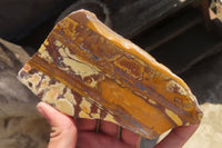 Polished On One Side Nguni Jasper Specimens x 2 From Prieska, South Africa