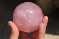 Polished Star Rose Quartz Spheres x 2 From Antsirabe, Madagascar