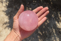 Polished Star Rose Quartz Spheres x 2 From Antsirabe, Madagascar