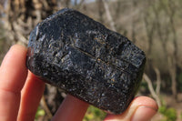 Natural Alluvial Schorl Black Tourmaline Crystals x 12 From Zimbabwe