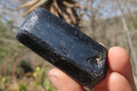 Natural Alluvial Schorl Black Tourmaline Crystals x 12 From Zimbabwe