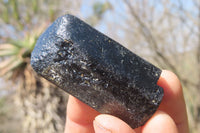 Natural Alluvial Schorl Black Tourmaline Crystals x 12 From Zimbabwe