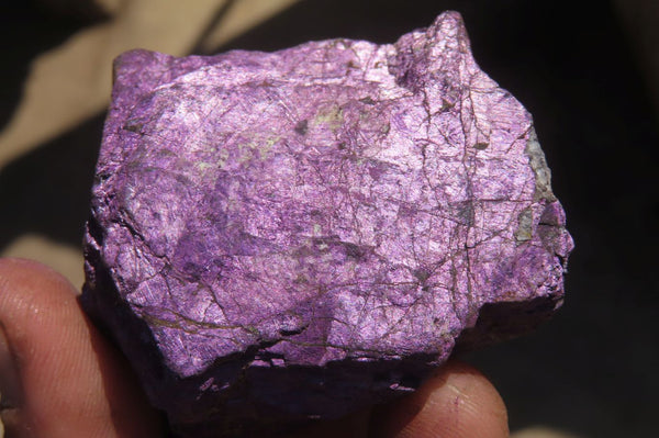 Natural Metallic Purpurite Cobbed Specimens x 12 From Erongo, Namibia