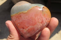 Polished Polychrome Jasper Hearts x 6 From Madagascar